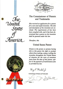 美国专利证书2
